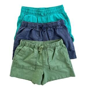 Tea Collection Woven Camp Shorts & Pom Pom Gym Shorts Bundle Size 7